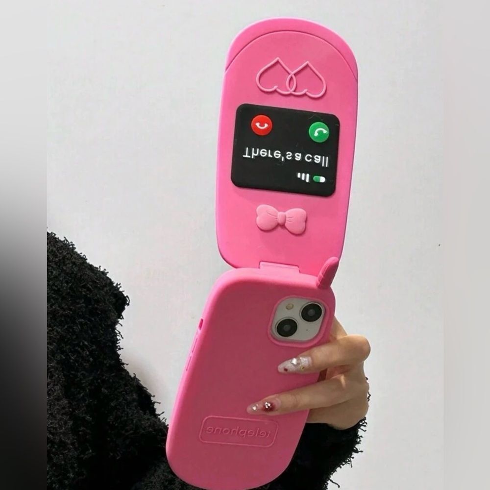 Cute Flip Phone Design Case for iPhone 16 Pro Max - Picture 3 of 7